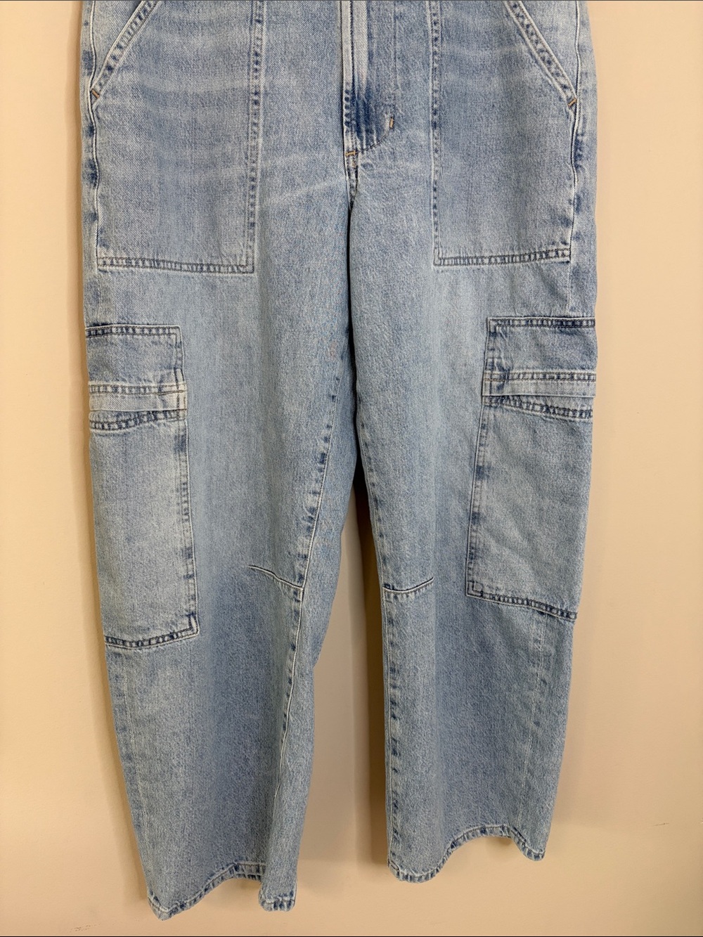 CITIZENS OF HUMANITY Marcelle Low Rise Cargo Jeans Blue Designer Sz 30 - Picture 8 of 16